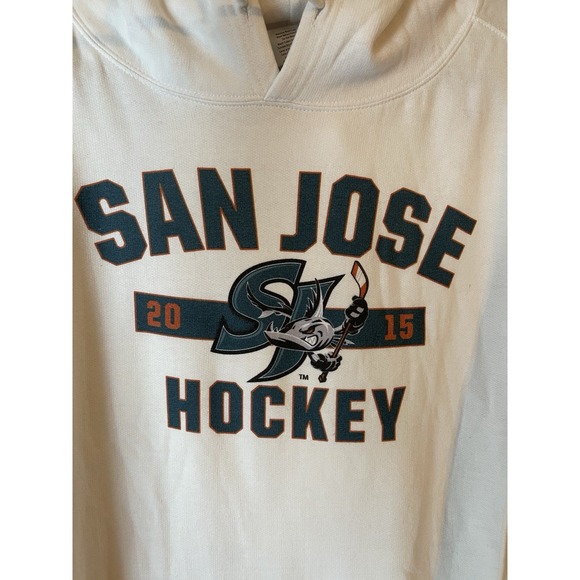 Men's 3XL NWOT San Jose Sharks Bespoke Pullover Hoodie White - Picture 2 of 6